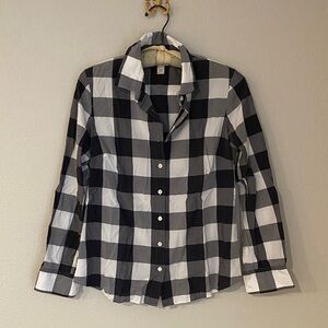J. Crew buffalo check button down shirt
